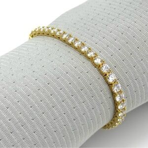 18K Gold Plated, 14.40CTW Moissanite Tennis Bracelet